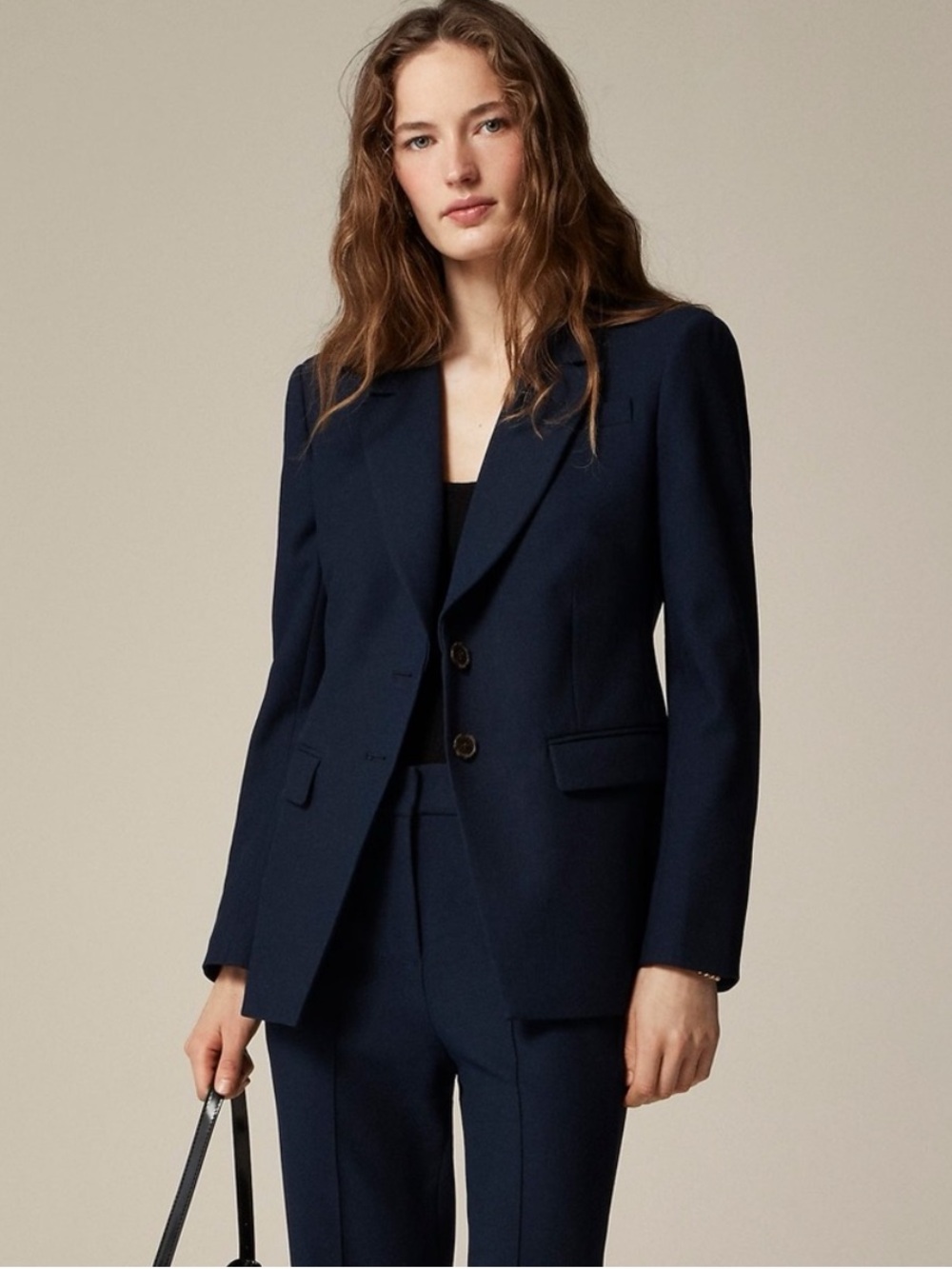 J. Crew Women's Blazer Petite Madelyn in four-season stretch Navy Size 0P NWT